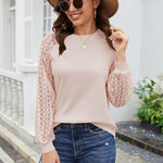 Nadorine Elegant Blouse Long Sleeve Crew Neck T Shirt (DE Only)