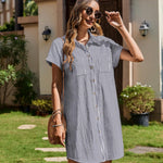 Zeagoo Womens Button Down Shirt Dress Cotton Linen Dress