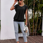 Nadorine Women's Blouse Batwing Blouse Shirts (DE Only)