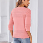 Nadorine 3/4 Sleeve Cropped Cardigan Crochet Shrug