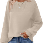 Nadorine Cozy Crewneck Chunky Knit Sweater (US Only)
