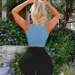 Nadorine Square Neck Ribbed Tank Tops