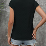 Nadorine T Shirt Women's V-Neck Short Sleeve Blouse Top (DE Only)