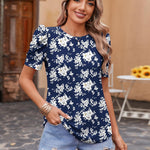 Nadorine Blouse Dressy Casual Puff Short Sleeve Boho Tops