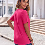 Zeagoo Womens Casual Short Sleeve V Neck Shirts