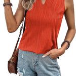 Nadorine Sleeveless Summer Casual Basic Shirts
