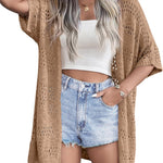 Nadorine Short Sleeve Boho Oversized Knitted Cardigan
