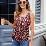 Nadorine  Tank Tops Square Neck Loose Fit Going Out Tops