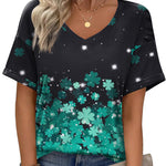 Zeagoo Womens Summer Tops Short Sleeve Casual Shirts Floral Tee
