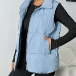 Nadorine Women Puffer Vest Winter Warm Zip Up Padded Outerwear