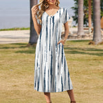 Nadorine Floral Dress Short Sleeve Beach Dress