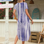 Nadorine Maxi Dress with Pockets Short Sleeve Sundress