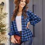Nadorine Checked Shirt Women's Long Sleeve Costume Blouse (DE Only)