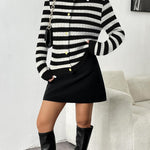 Nadorine Women's Knit Cardigan Long Sleeve Open Front Cropped Jackets