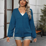 Nadorine Cardigan Long Sleeve Crochet Shrug Soft Knit Sweater