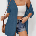 Nadorine Short Sleeve Crochet Kimonos Open Front Cover Ups