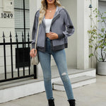 Zeagoo Womens Corduroy Knit Hoodies Zip Up Shirt Jacket