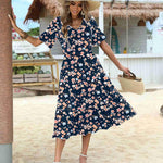Nadorine Summer Dresses Midi Tiered Casual Dress