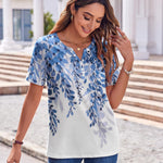 Zeagoo Womens Casual Short Sleeve V Neck Shirts