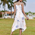 Nadorine Women Midi Dress Bohemian Beach Cover Up Dress