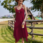 Nadorine Women Midi Dress Bohemian Beach Cover Up Dress