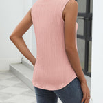 Nadorine Sleeveless Button Down Shirts V Neck Solid Tank Tops