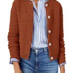 Nadorine Women's Comfy Button Down Knit Cardigan (US Only)