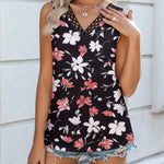 Nadorine Women V Neck Lace Tank Tops