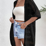 Nadorine Short Sleeve Boho Oversized Knitted Cardigan