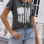 Nadorine Flag Shirts Short Sleeve Patriotic Shirt 4th of July Tee