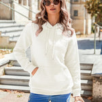 Nadorine Hoodie Oversize Hoodie Casual Waffle Pullover (DE Only)