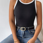 Nadorine 2 Pack Tank Tops Sleeveless Ribbed Shirts