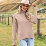 Nadorine Pullover Women's Turtleneck Elegant Long Sleeve Jumper