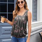 Nadorine  Tank Tops Square Neck Loose Fit Going Out Tops