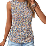 Nadorine Ruched Tank Tops Dressy Casual Shirts