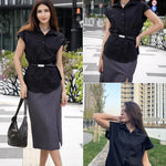 Nadorine Women's Blouse Casual Short Sleeve Shirt (DE Only)