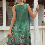 Nadorine Boho Floral Casual Tank Dresses with Pockets