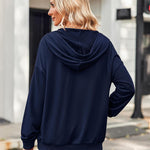 Nadorine Lightweight Hoodies Full Zip Up Oversized Sweatshirts