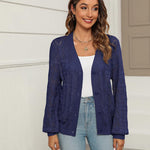 Nadorine Women's Lightweight Crochet Cropped Cardigan
