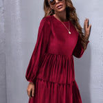 Nadorine Women's Long Sleeve Elegant Velvet Dress (DE Only)