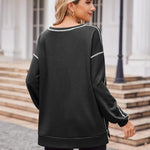 Nadorine Women's Oversized Sweatshirts Hoodies Side Zipper Pullover