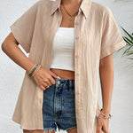 Nadorine Blouse Women's Short Sleeve Shirt Blouse (DE Only)