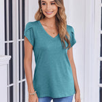 Nadorine Shirts Casual Short Sleeve Tees Dressy Casual Patel Blouses