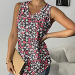 Nadorine Women Eyelet Tank Tops Sleeveless Shirts V Neck Cute Top