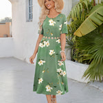 Nadorine Women Floral Summer Dress Casual Beach Dress