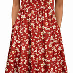 Zeagoo Women's Summer Tank Midi Dress with Pockets