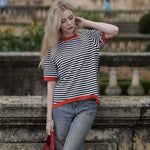 Zeagoo Womens Sweaters Short Sleeve Top