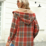 Zeagoo Womens Plaid Shacket Jacket Long Sleeve Fleece Hooded Jackets