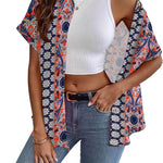 Nadorine Short Sleeve Casual Roll-Up Cuffed Tops