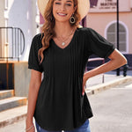 Nadorine Blouse Women's V-Neck Casual T-Shirt (DE Only)